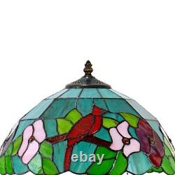 Dale Tiffany Table Lamp 2-Light 21.5 with Stained Glass Plug-In Antique Bronze