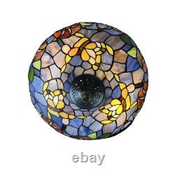 Dale Tiffany Table Lamp 24.5 Bell Handmade Genuine Stained Glass Shade Plug-In