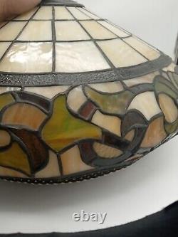 Dale Tiffany signed stained glass lamp shade rare