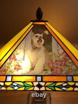 Danbury Mini-schnauzer Tiffany Style-stained Glass Lamp