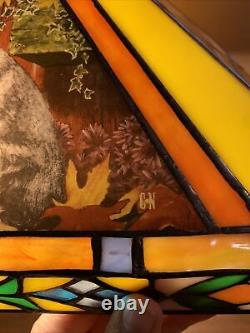 Danbury Mini-schnauzer Tiffany Style-stained Glass Lamp