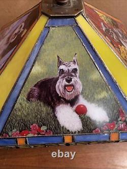 Danbury Mini-schnauzer Tiffany Style-stained Glass Lamp