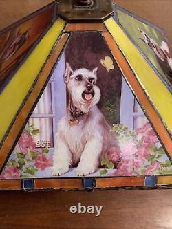 Danbury Mini-schnauzer Tiffany Style-stained Glass Lamp