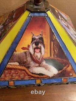 Danbury Mini-schnauzer Tiffany Style-stained Glass Lamp