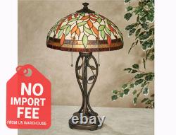 Darent Leaf Design Tiffany Style Stained Glass Table Lamp FREE SHIPPING