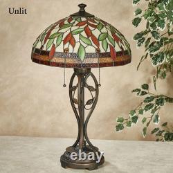 Darent Leaf Design Tiffany Style Stained Glass Table Lamp FREE SHIPPING