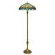 Design Toscano Art Nouveau Peacock Tiffany Style Stained Glass Floor Lamp