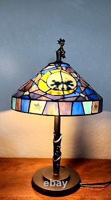 Disney Mickey & Minnie Stained Glass Lamp Extremely Rare Limited Edition