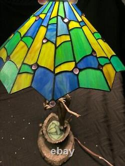 Disney Nightmare Before Christmas Stained Glass lamp 10th Ann. New with COA