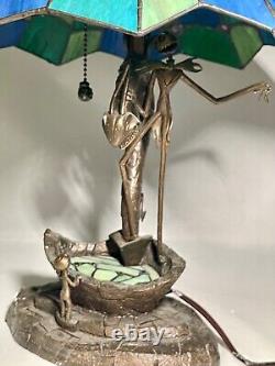 Disney Nightmare Before Christmas Stained Glass lamp 10th Ann. New with COA