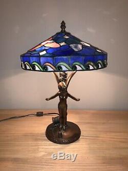 Disney Stained Glass Tiffany Style Tinkerbell Lamp Limited Edition