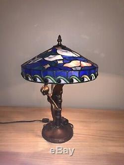 Disney Stained Glass Tiffany Style Tinkerbell Lamp Limited Edition