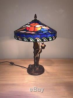 Disney Stained Glass Tiffany Style Tinkerbell Lamp Limited Edition