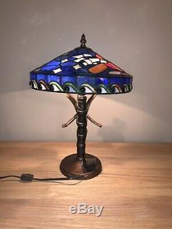 Disney Stained Glass Tiffany Style Tinkerbell Lamp Limited Edition