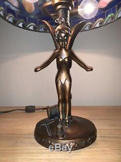 Disney Stained Glass Tiffany Style Tinkerbell Lamp Limited Edition