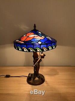 Disney Stained Glass Tiffany Style Tinkerbell Lamp Limited Edition