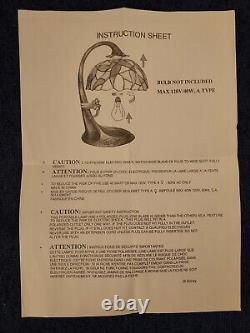 Disney TINKERBELL STAINED GLASS TIFFANY LAMP Peter Pan 50th Anniversary COA Box