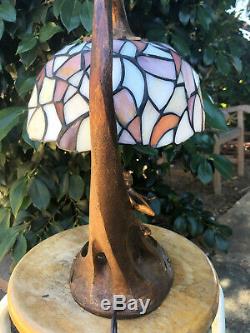 Disney Tinker Bell Stained Glass Lamp 50th Anniversary FREE gift Disney pins