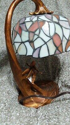 Disney Tinkerbell 50th Anniversary Stained Glass Lamp LE Tiffany Peter Pan /2500