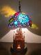 Disneyland Stained Glass 50th Anniversary Tiffany Style Castle Lamp Fireworks