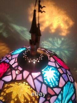Disneyland Stained Glass 50th Anniversary Tiffany style Castle Lamp fireworks
