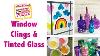 Diy Window Clings U0026 Upcycled Tinted Glass Bottle Lamps With Mod Podge