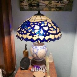 Double-Lit Tiffany Style Reading Accent Victorian Stained Glass Table Lamp