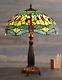 Dragonfly Stained Glass Table Desk Lamp Tiffany Style With 16 Wide Shade