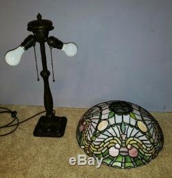 Duffner & Kimberly Arts & Crafts Leaded Slag Stained Glass Lamp Tiffany Era