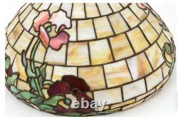 Duffner & Kimberly Poppy Leaded Stained Glass Lamp ca 1910