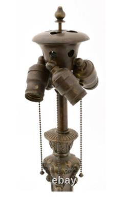 Duffner & Kimberly Poppy Leaded Stained Glass Lamp ca 1910