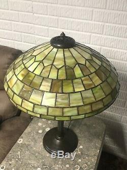 Duffner and Kimberly Leaded Stained Glass Lamp Handel Tiffany Era