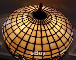 Early 20th Century Unsigned Stained Glass Shade Floor Lamp Handel Era