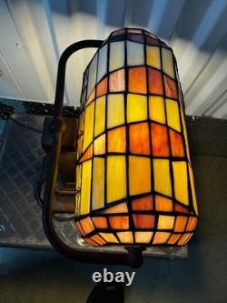 Elegant Tiffany Bankers Desk Lamp, Baroque Stained Glass Piano Light with LED