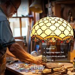 Elegant Tiffany Floor Lamp with Adjustable Gooseneck and Stained Glass Shade