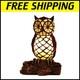 Elegant Tiffany Owl Table Lamp With Stained Glass Shade 10-inch Decor Piece