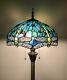 Enjoy Floor Lamp Green Blue Stained Glass Dragonfly Antique Vintage W16h64 Inch