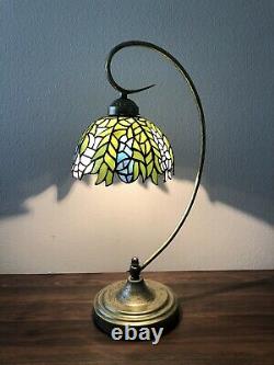 Enjoy Table Lamp Stained Glass 8Lamp Shade Metal Base W11H21Inch ET0081