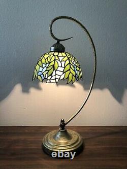 Enjoy Table Lamp Stained Glass 8Lamp Shade Metal Base W11H21Inch ET0081