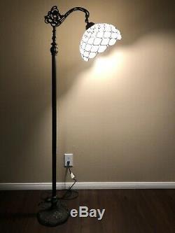 Enjoy Tiffany Floor Lamp 12 Inch Stained Glass Lamp Shade Iron Base W12H62.5 In