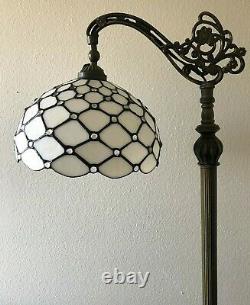 Enjoy Tiffany Style Floor Lamp Crystal Bean Stained Glass Antique Vintage H62.5