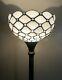 Enjoy Tiffany Style Floor Lamp Crystal Bean White Stained Glass Antique 66h12w
