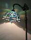 Enjoy Tiffany Style Floor Lamp Dragonfly Green Blue Stained Glass Antique 64h