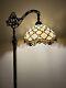 Enjoy Tiffany Style Floor Lamp Gold Stained Glass Crystal Beans Vintage H63 In