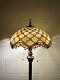 Enjoy Tiffany Style Floor Lamp Gold Stained Glass Crystal Beans Vintage H64w16