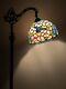 Enjoy Tiffany Style Floor Lamp Hummingbird Flowers Stained Glass Vintage 62.5h