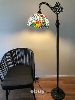 Enjoy Tiffany Style Floor Lamp Hummingbird Stained Glass Antique Vintage H62.5