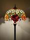 Enjoy Tiffany Style Floor Lamp Rose Flowers Stained Glass Vintage Ef1603 64h16w