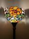 Enjoy Tiffany Style Floor Lamp Rose Flowers Stained Glass Vintage H66w12 Inch