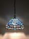 Enjoy Tiffany Style Hanging Lighting Dragonfly Blue Stained Glass Vintage H60w12